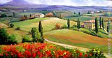 Tuscany Paintings - Tuscany panorama by 2011